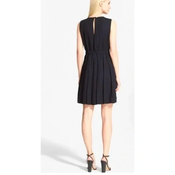 Kate Spade Sleeveless Black Pleated Dress - Picture 2 of 5